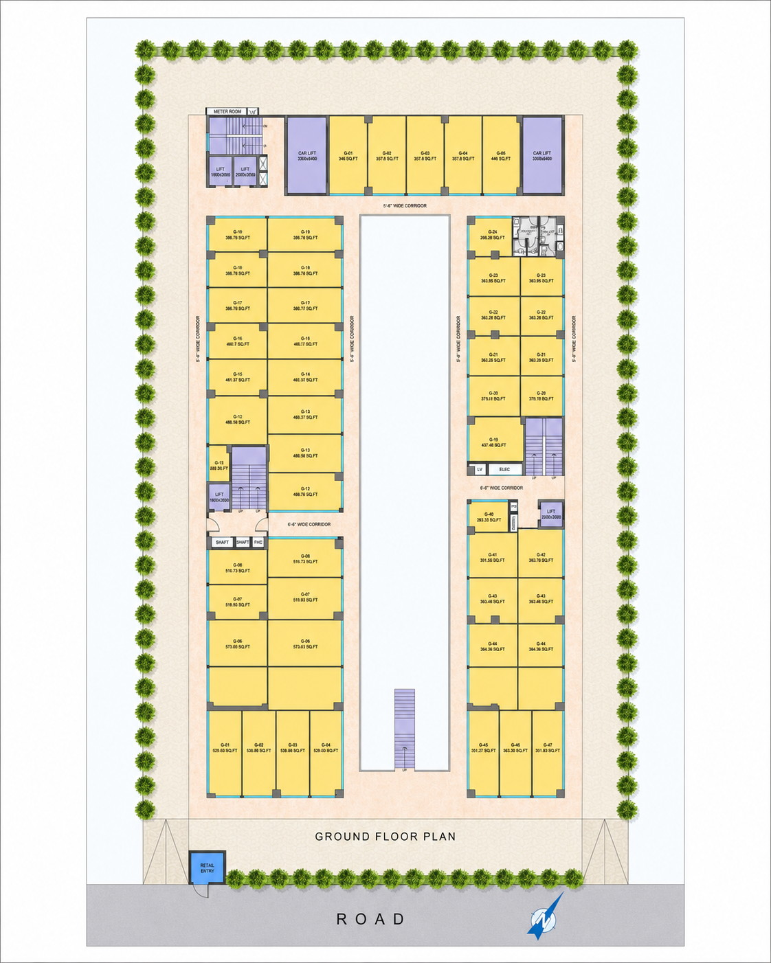 Supplied Delta Square One ground floor floor plan