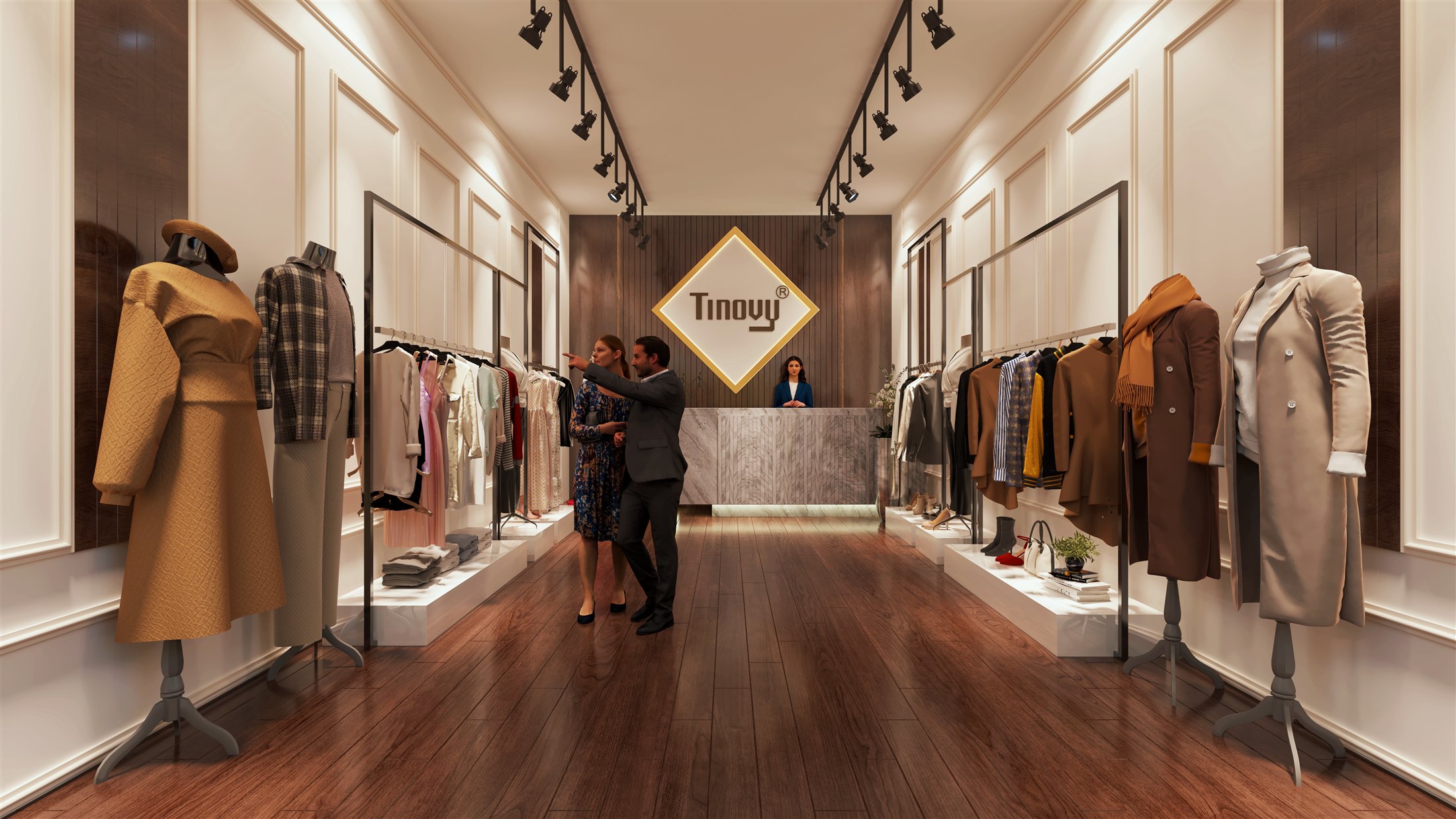 Artistic impression representing retail shops at Delta Square